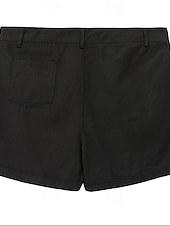 olcso munka rövidnadrág-Férfi Rövidnadrágok Chino Shorts Bermuda nadrág Munkanadrág Gombok Zseb Sima Mokaszinok Rövid Szabadtéri Napi Alkalmi Utcai sikk Stílusos Fekete Sötétkék