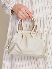 levne Kabelky a tote tašky-dámská elegantní krémová kabelka se zapínáním na šňůrku – stylová a všestranná kabelka pro každodenní použití
