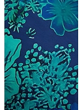 halpa Kukkamekko-Naisten mini mekko pieni mekko t-paita mekko tee mekko aurinkomekko kesä mekko aktiivinen muoti katumuoti ulkoilu loma syntymäpäivä säännöllinen istuvuus kukallinen lyhyt hiha v-pääntie tummansininen
