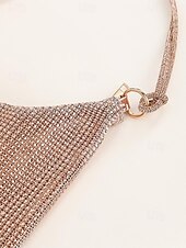 economico Borsette e borse tote-borsa a tracolla da donna con strass – elegante borsa da sera con tracolla lunga – design scintillante, perfetta per feste ed eventi formali