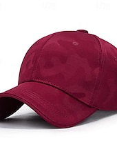 ieftine Şapcă de baseball pentru bărbaţi-Bărbați Șapcă de baseball Palarie de soare Căciulă de camioner Negru Alb Poliester Modă Casual Stradă Zilnic camuflaj Simplu Ajustabile Cremă Cu Protecție Solară Respirabil