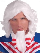 Uncle Sam Beard and Wig Halloween Cosplay Party Wigs4