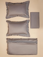 economico Collezione d&#039;elite-copripiumino in puro cotone pima al 100% 4 pezzi set supima 140-tc set di biancheria da letto in raso di seta morbido di lusso 1 copripiumino 1 lenzuolo piatto 2 federe