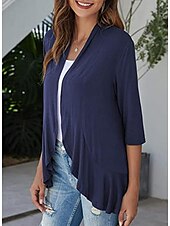 economico Cardigan e capispalla-cappotto maglione blu