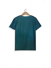 ieftine Tricou cu animale-Tricou pentru femei casual guler rotund imprimeu 3D cu pisică verde mâncă scurtă îmbrăcăminte zilnică confortabil ajustare relaxată modă top de dimensiuni multiple