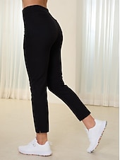cheap Women's Golf Clothing-Women's Golf Pants 28inch Slim-Fit Stretch Ankle Pants Navy Black Pants / Trousers Ladies Golf Attire Clothes Outfits Wear Apparel