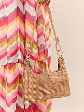 economico Borsette e borse tote-borsa a tracolla da donna con strass – elegante borsa da sera con tracolla lunga – design scintillante, perfetta per feste ed eventi formali