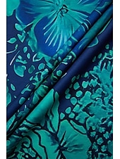halpa Kukkamekko-Naisten mini mekko pieni mekko t-paita mekko tee mekko aurinkomekko kesä mekko aktiivinen muoti katumuoti ulkoilu loma syntymäpäivä säännöllinen istuvuus kukallinen lyhyt hiha v-pääntie tummansininen