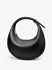 levne Kabelky a tote tašky-dámská stylová bílá půlměsícová kabelka přes rameno - elegantní půlměsícová kabelka pro běžné i formální outfity