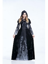 baratos Coleção Feminina-Bruxa Vampiros Dia das Bruxas Traje Cosplay Noite de Walpurgis Fantasias Crianças Adulto Mulheres Para Meninas Carnaval Baile de Máscaras Festa Mascarilha Fantasias fáceis de Halloween Vestir-se