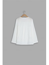 cheap Lace Tops-Women&#039;s Shirt Blouse Dressy Tops Solid Color Plain Stylish Basic Long Sleeve Notched Neck Regular Tops Daily Embroidered Eyelet Black White Orange Summer Spring Fall