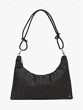 economico Borsette e borse tote-borsa a tracolla da donna con strass – elegante borsa da sera con tracolla lunga – design scintillante, perfetta per feste ed eventi formali
