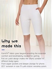 billiga Kvinnors golfkläder-Dam Golfshorts Marin Svart Shorts Golfkläder för damer Kläder Outfits Bär kläder