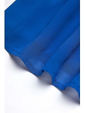 abordables Robe de cocktail-Robe Portefeuille Robe Trapèze Femme Robe mi-longue Ruché A Volants Mariage Soirée Elégant Grande occasion Col V Standard Bleu Vert S M L XL 2XL