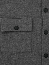 cheap Men&#039;s Jackets &amp; Coats-Men&#039;s Shirt Jacket Transition Jacket Daily Lightweight Pocket Spring Plain Streetwear Lapel Regular Black Light Grey Dark Gray Jacket