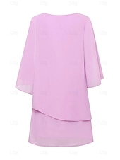 economico Abiti da festa-abito da donna manica a pipistrello chic rosa pastello scollo rotondo vestibilità comoda leggero casual moda estiva lunghezza sopra il ginocchio