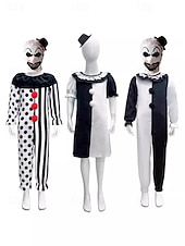 levne Klasický horor-Art the Klaun předvečer Všech svatých Cosplay kostým Maškarní Hrozivější cosplay předvečer Všech svatých Dětské Chlapecké Dívčí předvečer Všech svatých Karneval Plesová maškaráda předvečer Všech