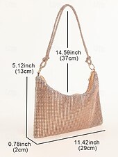 economico Borsette e borse tote-borsa a tracolla da donna con strass – elegante borsa da sera con tracolla lunga – design scintillante, perfetta per feste ed eventi formali