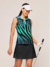 billiga Kvinnors golfkläder-Dam Vandringspolotröja Blå Ärmlös Överdelar Golfkläder för damer Kläder Outfits Bär kläder