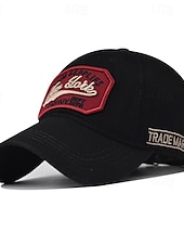 ieftine Şapcă de baseball pentru bărbaţi-Bărbați Șapcă de baseball Palarie de soare Căciulă de camioner Negru Galben Bumbac Brodat Modă Casual Stradă Zilnic Scrisă Ajustabile Cremă Cu Protecție Solară Respirabil