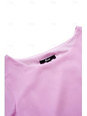 economico Abiti da festa-abito da donna manica a pipistrello chic rosa pastello scollo rotondo vestibilità comoda leggero casual moda estiva lunghezza sopra il ginocchio