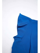 abordables Robe de cocktail-Robe Portefeuille Robe Trapèze Femme Robe mi-longue Ruché A Volants Mariage Soirée Elégant Grande occasion Col V Standard Bleu Vert S M L XL 2XL