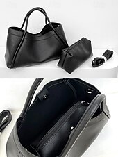 cheap Handbag &amp; Totes-Women&#039;s Elegant Brown Leather Handbag with Dual Handles for Everyday Use