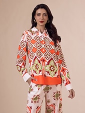  Satin Bohemia Casual Long Sleeve Shirt