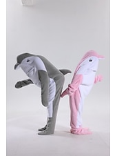 お買い得  動物のコスチューム-きぐるみパジャマ ファンシーコスチューム グループコスチューム アニマル 鮫 カトゥーン あたたか チャーム 面白いコスチューム 子供用 成人 男女兼用(儿童不要选这个) 男女兼用 少年少女 ハロウィーン カーニバル パーティー 性能 部屋着 ドレスアップ