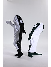 お買い得  動物のコスチューム-きぐるみパジャマ ファンシーコスチューム グループコスチューム アニマル 鮫 カトゥーン あたたか チャーム 面白いコスチューム 子供用 成人 男女兼用(儿童不要选这个) 男女兼用 少年少女 ハロウィーン カーニバル パーティー 性能 部屋着 ドレスアップ