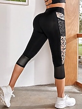 abordables -Femme Joggings Chino Mode Vêtement de rue Toute la longueur Taille haute Léopard Poche Ceinture élastique Confortable Doux Micro-élastique Extérieur Plein Air Rose Claire Noir marron Bleu œuf de mer