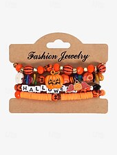 abordables Accesorios de Halloween-Mujer Juego de Joyas Cadenas y esclavas Brazalete de Cuentas Estilo 2 Estilo 3 Estilo 4 Legierung Helloween