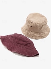 cheap Men&#039;s Hats-Men&#039;s Vintage Washed Cotton Bucket Hat – Casual Outdoor Sun Hat in Multiple Colors