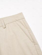 economico Pantaloni Corti Elite da Uomo-Per uomo Shorts Shorts di Lino Pantaloncini Estivi Tasca Frontale Gamba Dritta Semplice Comodità Traspirante Lunghezza al ginocchio All&#039;aperto Vacanza Feste Moda Essenziale Cachi