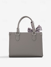 economico Borsette e borse tote-elegante borsa da donna in argento con stampa floreale in rilievo e fiocco oversize | borsa a tracolla versatile per eventi serali e uso quotidiano