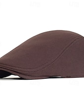 levne Pánské klobouky-Pánské PLacatá čepice Klobouk Ascot Novinářský klobouk Černá Námořnická modř Bavlna Módní Na běžné nošení ulice Denní Bez vzoru Nastavitelná Proti sluci Prodyšné