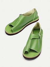 cheap Casual Sandals-Women&#039;s Leather Roman Sandals - Comfortable Casual Summer Footwear with Non-Slip Sole for Beach, Travel, and Everyday Wear