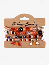 abordables Accesorios de Halloween-Mujer Juego de Joyas Cadenas y esclavas Brazalete de Cuentas Estilo 2 Estilo 3 Estilo 4 Legierung Helloween