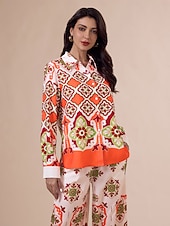  Satin Bohemia Casual Long Sleeve Shirt