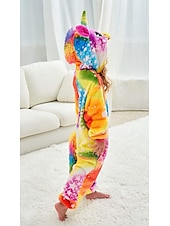 cheap Onesie Costumes-Kid&#039;s Galaxy Rainbow Stars Onesie Costume Carnival Costume Unicorn Flying Horse Onesie Pajamas Kigurumi Pajamas Funny Costume For Boys and Girls Christmas Carnival Children&#039;s Day Cartoon