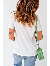cheap Art&amp;Design tee-Women&#039;s 100% Cotton T Shirt Tee Daily Modern Casual Short Sleeve White Summer