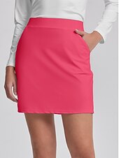 cheap Golf Bottoms-Women&#039;s Tennis Skirts Golf Skirts Dark Pink Red Skirt Ladies Golf Attire Clothes Outfits Wear Apparel