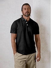 halpa Miesten golfvaatteet-Miesten Poolopaita Musta Valkoinen Vaalean vihreä Lyhythihainen Topit Golfasut Vaatteet Asut Wear Apparel