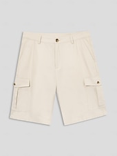 economico Pantaloni Corti Elite da Uomo-Per uomo Shorts Shorts di Lino Pantaloncini Estivi Tasca Frontale Gamba Dritta Semplice Comodità Traspirante Lunghezza al ginocchio All&#039;aperto Vacanza Feste Moda Essenziale Cachi