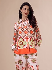  Satin Bohemia Casual Long Sleeve Shirt