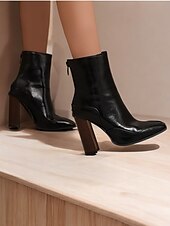 levne Kotníkové boty-elegantní hnědé kožené kotníkové boty na vysokém podpatku pro ženy, ideální pro kancelářské nošení a běžné výlety