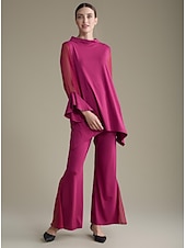  elegantní kalhoty do zvonu po celé délce