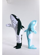 お買い得  動物のコスチューム-きぐるみパジャマ ファンシーコスチューム グループコスチューム アニマル 鮫 カトゥーン あたたか チャーム 面白いコスチューム 子供用 成人 男女兼用(儿童不要选这个) 男女兼用 少年少女 ハロウィーン カーニバル パーティー 性能 部屋着 ドレスアップ