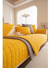 cheap Sofa Cover-Biscuit Plush Soft Non-Slip Couch Cover - Ultra-Comfortable and Cozy Fabric - Non-Slip Backing for Secure Fit - Protects Your Sofa from Spills, Stains, and Wear - Perfect for Enhancing Home Comfort