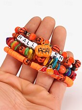 abordables Accesorios de Halloween-Mujer Juego de Joyas Cadenas y esclavas Brazalete de Cuentas Estilo 2 Estilo 3 Estilo 4 Legierung Helloween